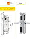 Tropernic A6 5 In 1 Tuya Smart Door Lock with Doorbell Function Waterproof Fingerprint Sliding Door Lock Zinc Alloy Electronic Lock Digital Password Lock For Aluminum Door