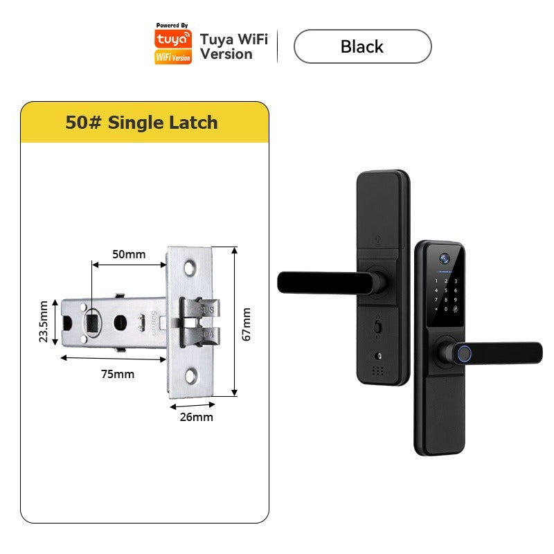 Tropernic H01PRO Tuya Smart Lock With Security Camera App Remote Unlock 5 In 1 Digital Lock With Doorbell For Home Fingerprint Password IC Card Key Unlock