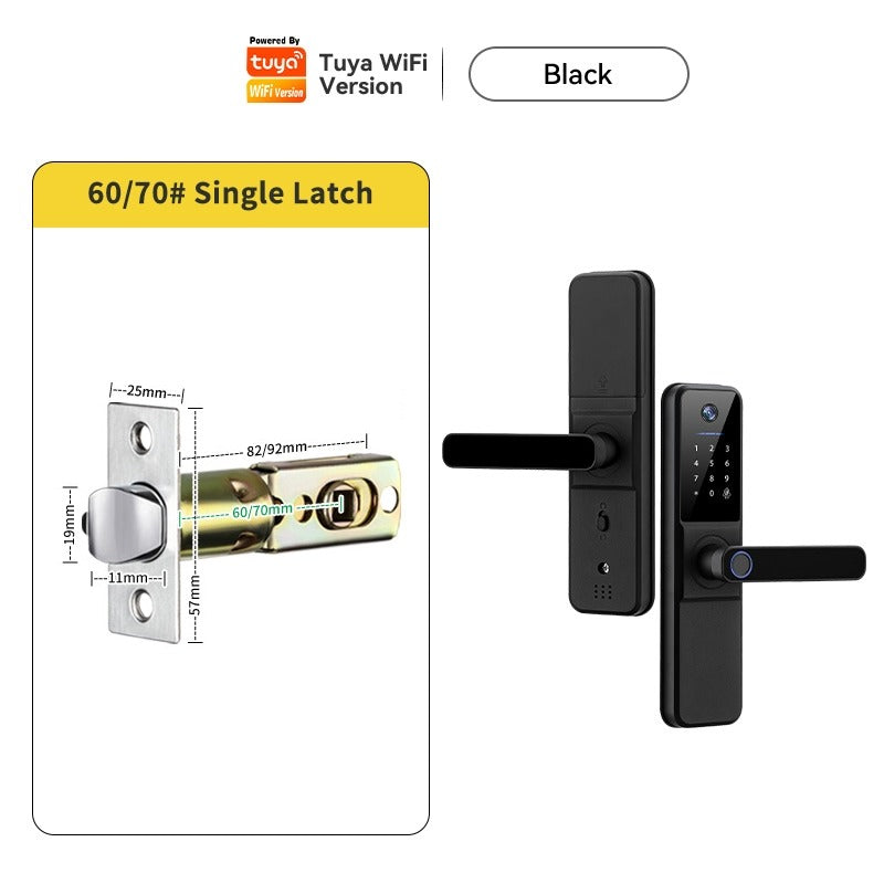 Tropernic H01PRO Tuya Smart Lock With Security Camera App Remote Unlock 5 In 1 Digital Lock With Doorbell For Home Fingerprint Password IC Card Key Unlock