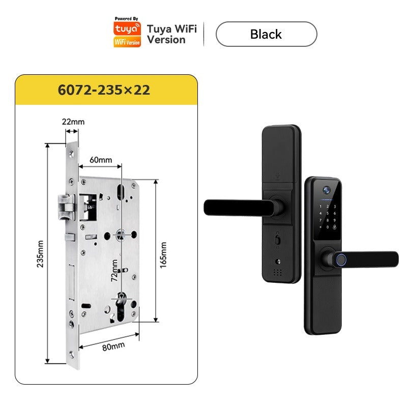 Tropernic H01PRO Tuya Smart Lock With Security Camera App Remote Unlock 5 In 1 Digital Lock With Doorbell For Home Fingerprint Password IC Card Key Unlock