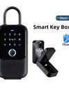 Tropernic K5 Tuya/TTLOCK Bluetooth Key Safe Box Outdoor Waterproof Wall Mounted Safety Box APP Remote Unlock Fingerprint Password Anti Theft Strongbox for Home