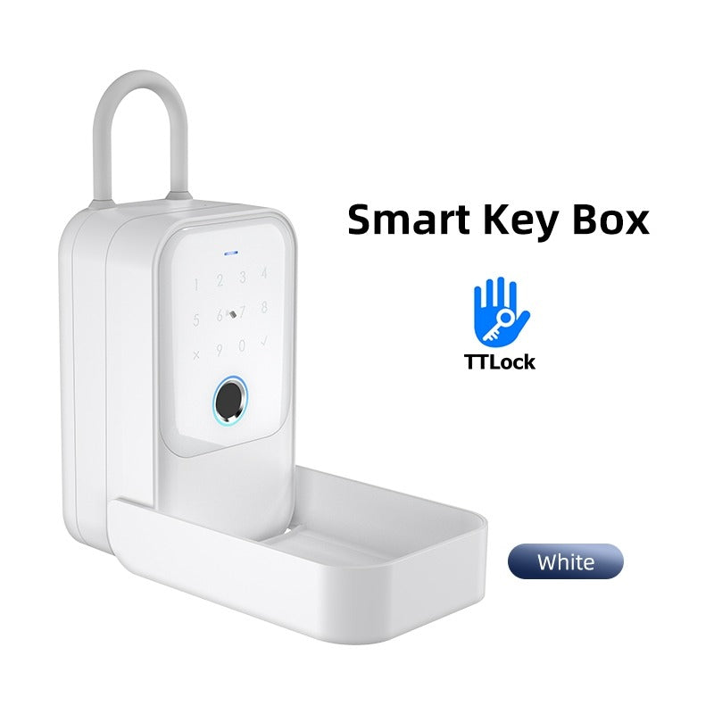 Tropernic K5 Tuya/TTLOCK Bluetooth Key Safe Box Outdoor Waterproof Wall Mounted Safety Box APP Remote Unlock Fingerprint Password Anti Theft Strongbox for Home