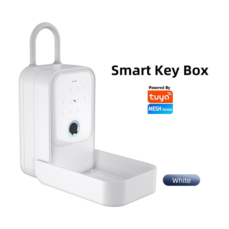 Tropernic K5 Tuya/TTLOCK Bluetooth Key Safe Box Outdoor Waterproof Wall Mounted Safety Box APP Remote Unlock Fingerprint Password Anti Theft Strongbox for Home