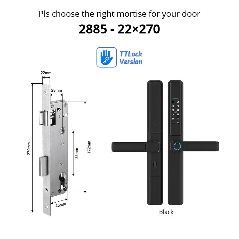 Tropernic F5 TTLOCK Smart Sliding Door Lock 5 in 1 Digital Lock with Doorbell App Unlock Waterproof Smart Door Lock for Aluminum Door