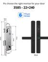 Tropernic F5 TTLOCK Smart Sliding Door Lock 5 in 1 Digital Lock with Doorbell App Unlock Waterproof Smart Door Lock for Aluminum Door