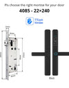 Tropernic F5 TTLOCK Smart Sliding Door Lock 5 in 1 Digital Lock with Doorbell App Unlock Waterproof Smart Door Lock for Aluminum Door