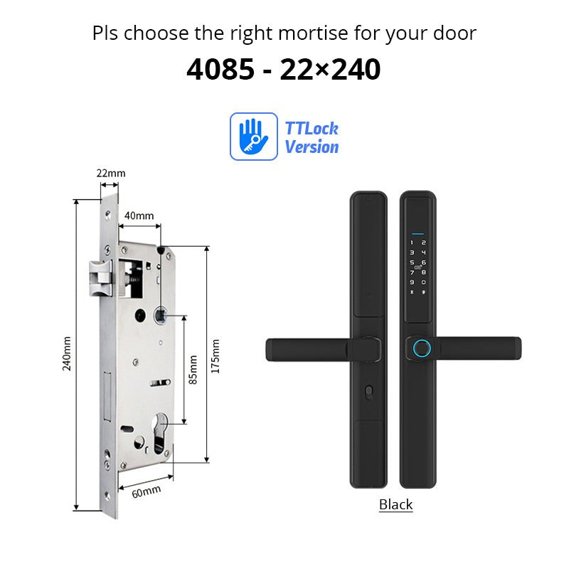 Tropernic F5 TTLOCK Smart Sliding Door Lock 5 in 1 Digital Lock with Doorbell App Unlock Waterproof Smart Door Lock for Aluminum Door