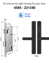Tropernic F5 TTLOCK Smart Sliding Door Lock 5 in 1 Digital Lock with Doorbell App Unlock Waterproof Smart Door Lock for Aluminum Door