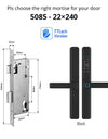 Tropernic F5 TTLOCK Smart Sliding Door Lock 5 in 1 Digital Lock with Doorbell App Unlock Waterproof Smart Door Lock for Aluminum Door