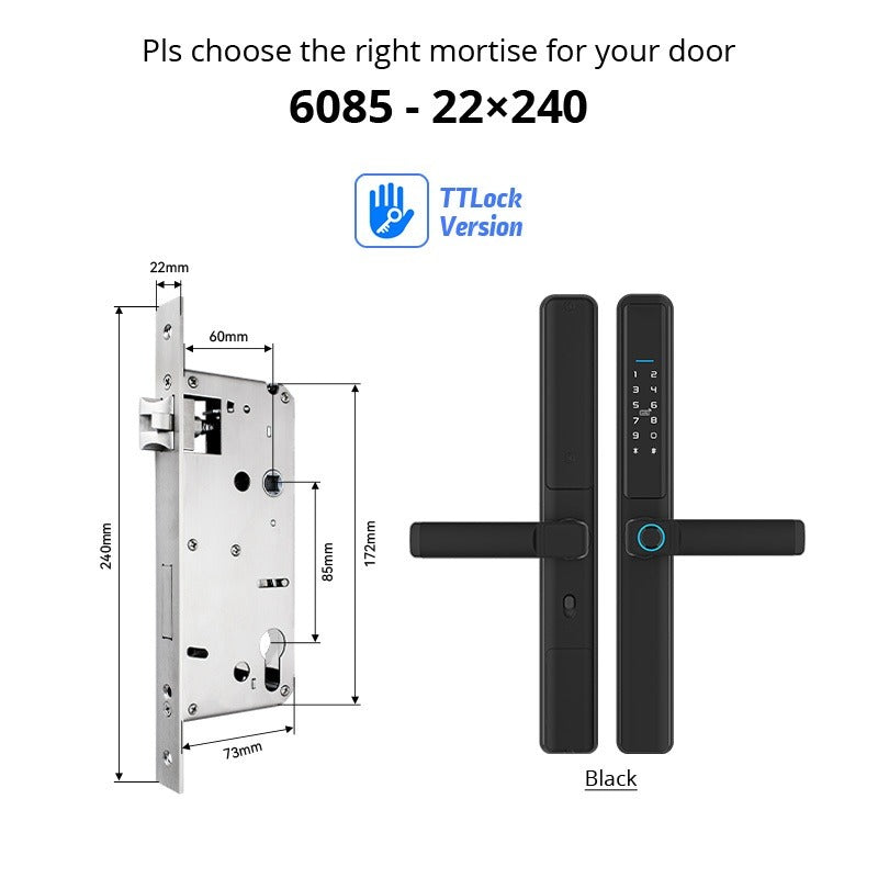 Tropernic F5 TTLOCK Smart Sliding Door Lock 5 in 1 Digital Lock with Doorbell App Unlock Waterproof Smart Door Lock for Aluminum Door