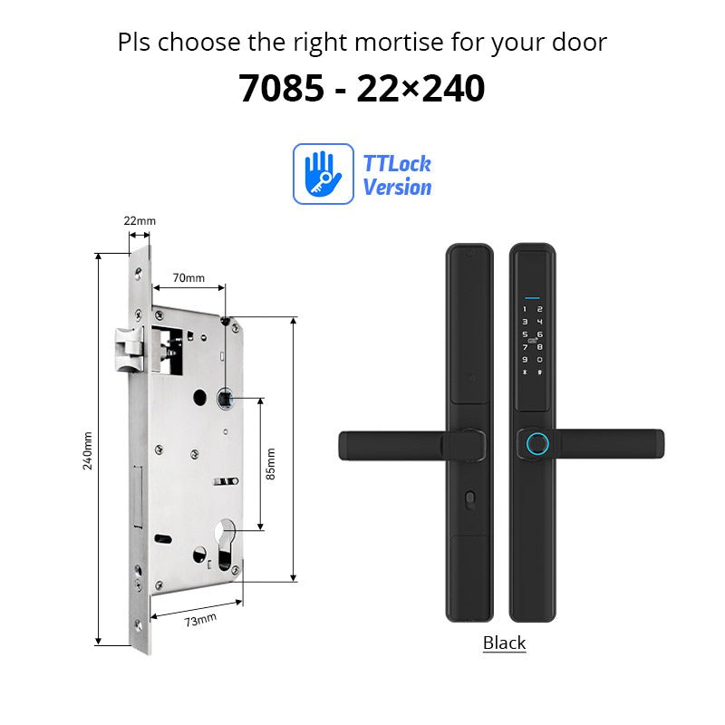 Tropernic F5 TTLOCK Smart Sliding Door Lock 5 in 1 Digital Lock with Doorbell App Unlock Waterproof Smart Door Lock for Aluminum Door