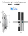 Tropernic F5 TTLOCK Smart Sliding Door Lock 5 in 1 Digital Lock with Doorbell App Unlock Waterproof Smart Door Lock for Aluminum Door