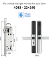 Tropernic F5 TTLOCK Smart Sliding Door Lock 5 in 1 Digital Lock with Doorbell App Unlock Waterproof Smart Door Lock for Aluminum Door