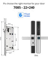 Tropernic F5 TTLOCK Smart Sliding Door Lock 5 in 1 Digital Lock with Doorbell App Unlock Waterproof Smart Door Lock for Aluminum Door