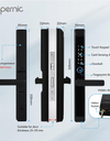 Tropernic D01 Tuya 5 in 1 Digital Door Lock with Doorbell App Remote Unlock Fingerprint Smart Door Lock for Sliding Door
