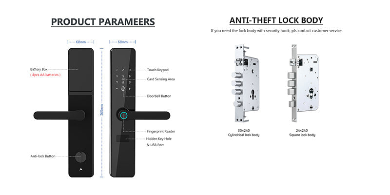 F8——Bluetooth Biometric Electronic Door Lock