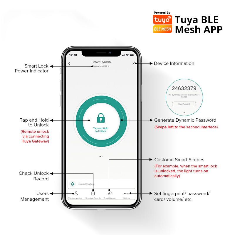 Smart keybox,Tuya App,Key lockbox