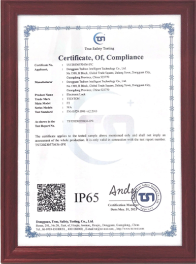 Tropernic certification document 3