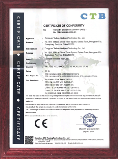 Tropernic certification document 1
