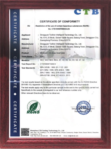Tropernic certification document 2